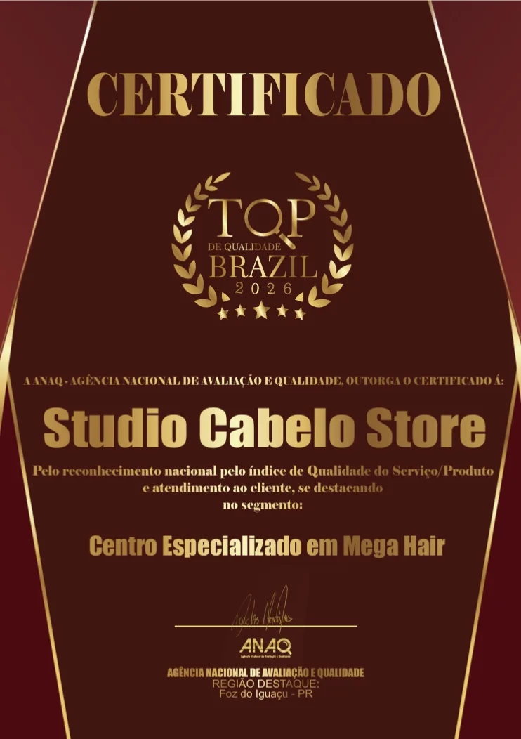 Certificado Top de Qualidade Brazil 2026 — Studio Ca Universo Femme